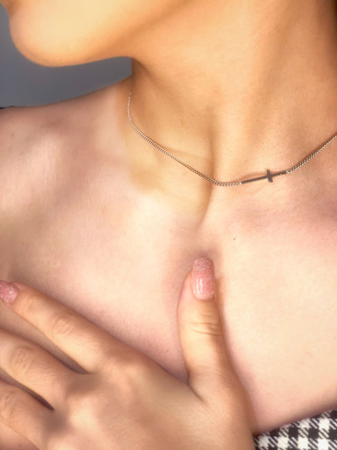 Colier din argint Cruce (Silver/Gold)